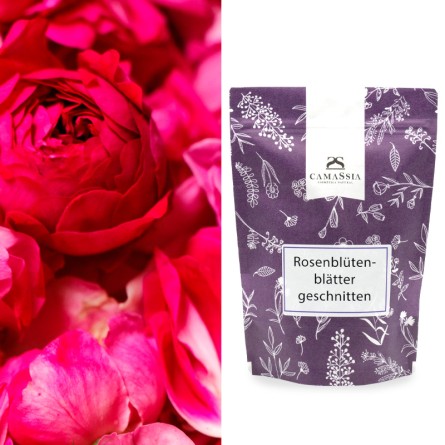Rosenblütenblätter, geschnitten