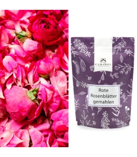 Rote Rosenblütenblätter gemahlen 50 g