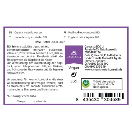 Brennnessel BIO ( Urtica Dioica), geschnitten 50 g