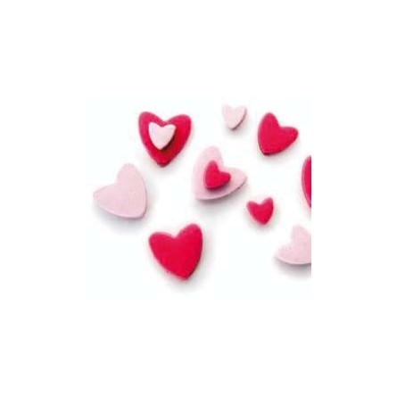 Set mit 3 Ausstechern Herzform