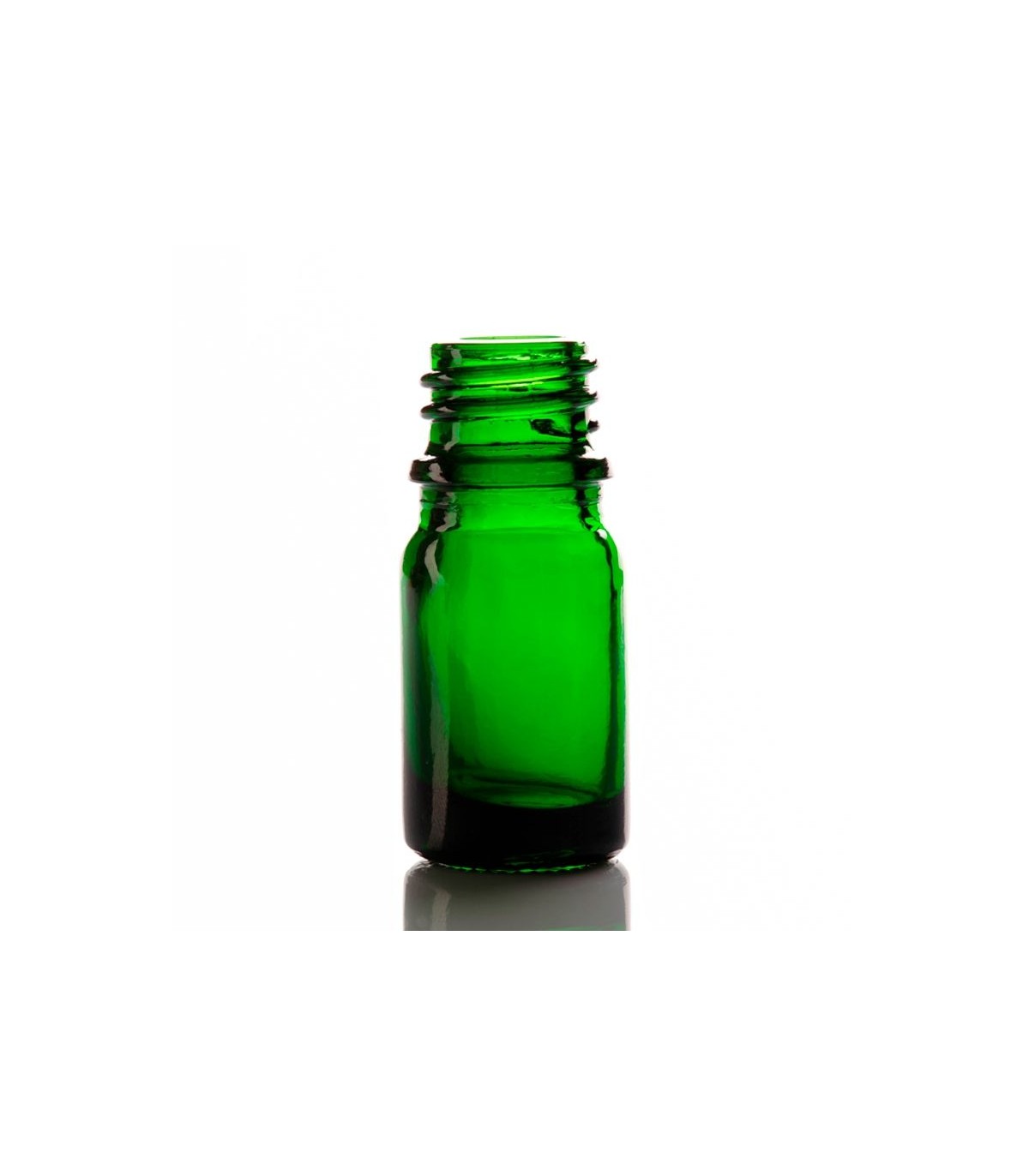 Grüne Glasflasche für selbstgemachte Kosmetik