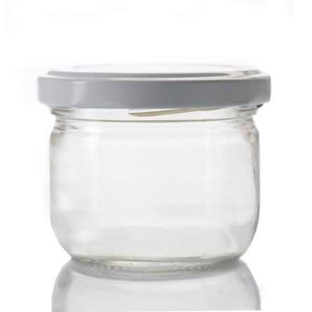 Transparenter Glastiegel mit Deckel 120ml