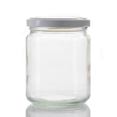 Transparenter Glastiegel mit Deckel 275 ml