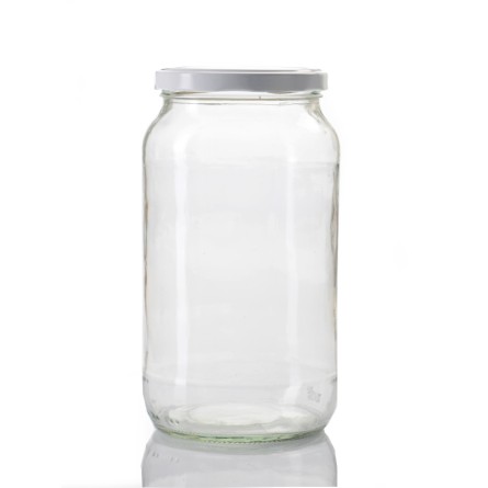 Transparenter Glastiegel mit Deckel 1062 ml