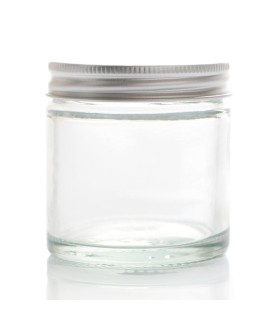 Tiegel Glas 60 ml mit Aluminiumverschluss