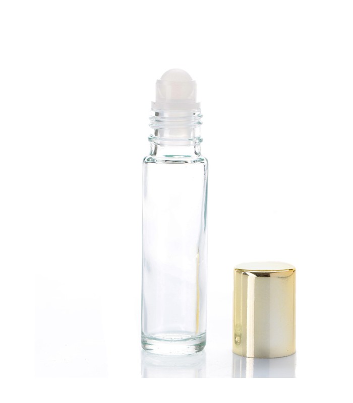 Roll-on Flasche 10ml, goldene Kappe