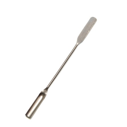 Spatel mit Pulverdosierer aus Edelstahl
