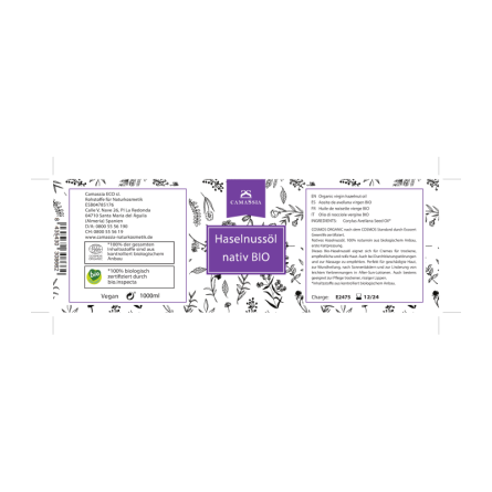 Haselnussöl BIO nativ