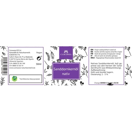 Sanddornkernöl nativ (aus den Samen)