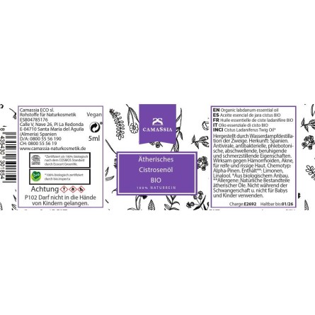 Ätherisches Cistrosenöl BIO 5 ml