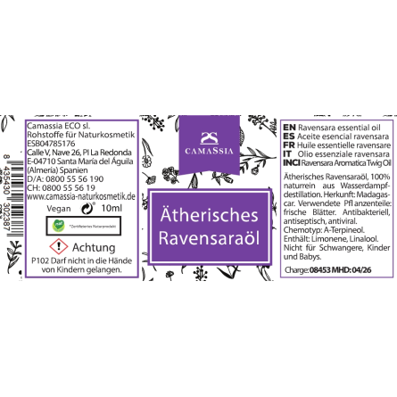 Ätherisches Ravensaraöl, (Ravensara aromatica) 10 ml