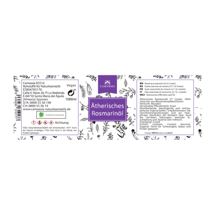 Ätherisches Rosmarinöl (Rosmarinus Officinalis) QT Cineol