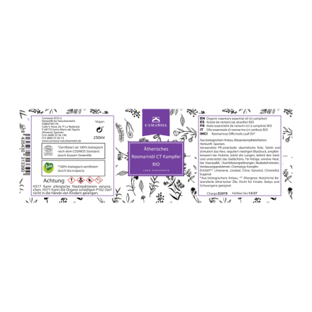 Ätherisches Rosmarinöl BIO (Chemotyp Kampfer)