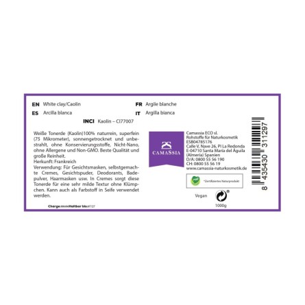 Weiße Tonerde (Kaolin)