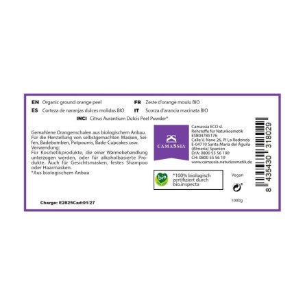 Orangenschalen BIO gemahlen