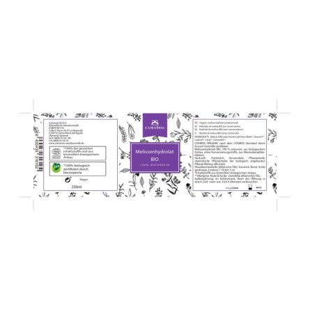Melissenhydrolat BIO 250 ml