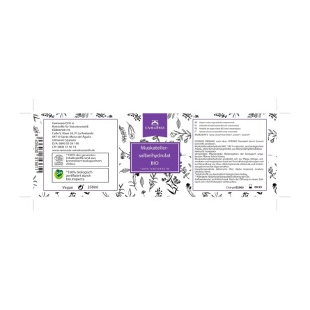 Muskatellersalbeihydrolat BIO (Salvia Romana) 250 ml