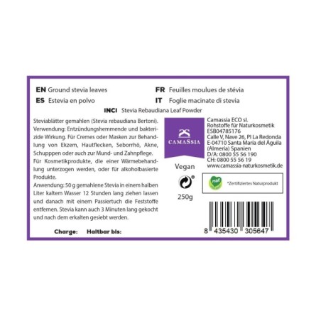 Steviablätter gemahlen